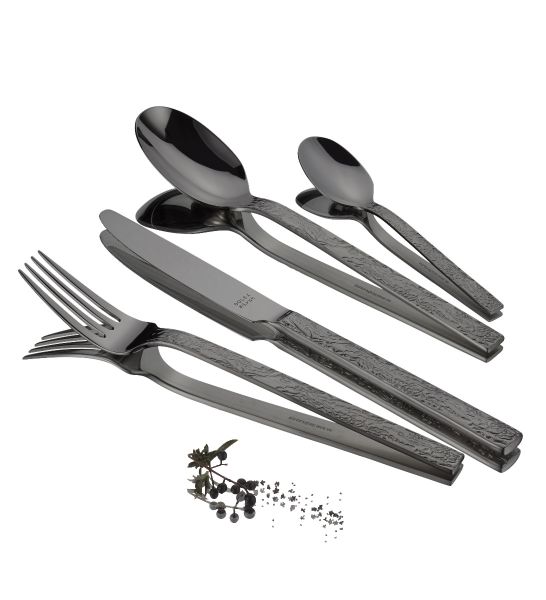 INKA PVD Schwarz Besteckset in Geschenkbox